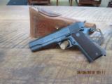 COLT 1911A1 (MFG. 1942) 45 ACP PISTOL ALL CORRECT PARTS AND 99% OEIGINAL PARKERISING W/ 1942 HOLSTER - 1 of 12