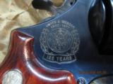 SMITH & WESSON 25-3 125TH ANNIVERSARY ( 1852-1977) EDITION 45 COLT REVOLVER S/N S&W 43XX .NEW IN FACTORY WOOD PRESENTATION CASE WITH S& W BOOK & COIN! - 2 of 20