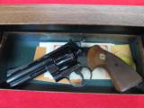 COLT PYTHON 4" BLUE ALL ORIGINAL CIRCA 1968 WITH BOX AND PAPERS - 1 of 16