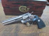 COLT PYTHON 6" 1981 ELECTROLESS NICKEL FINISH RARE WITH BOX AND PAPERS - 2 of 11