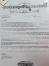 ORIGINAL SMITH & WESSON .357 COMBAT MAGNUM PRE MODEL 19 4 INCH BLUED WITH FACTORY LETTER AND BOX. - 2 of 10