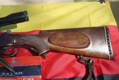 Austrian O/U Safari Rifle 9.3X 74 R - Image 2 of 15