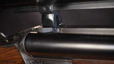 Simson Suhl Drilling- 6.5x57r x 12 Gauge with .22 Hornet Full Length Insert - Image 18 of 24