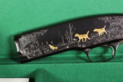 Winchester 42 Custom Fully Engraved with Bold Scroll and Gold Inlays by V Graham - .410 - Image 6 of 17
