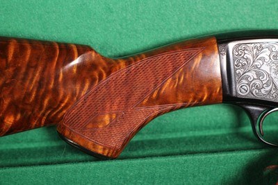 Winchester 42 Custom Fully Engraved with Bold Scroll and Gold Inlays by V Graham - .410 - Image 8 of 17