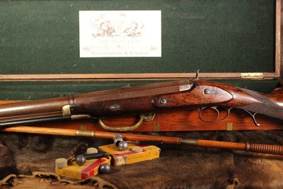 Hollis and Sons Percussion Muzzleloading 8 Bore Single Shot Elephant Rifle - 8 Bore - Image 1 of 25