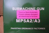 POF-5 (MP5) 9mm Push Pin Lower Pistol, Pistol-Pakistan Ordnance Factories NIB - 7 of 8