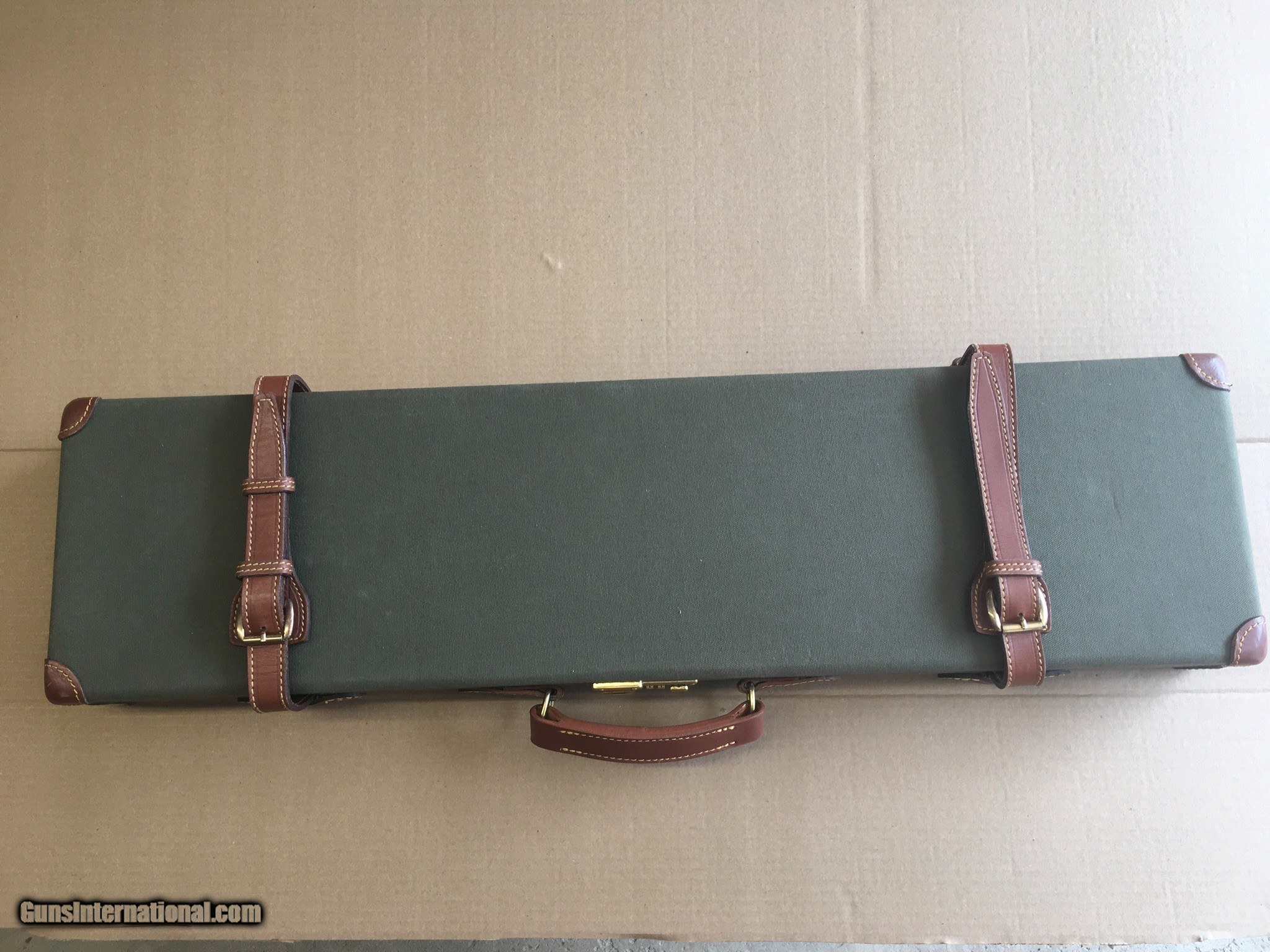 Jeff Outfitters Canvas & Leather 12ga Side by Side Shotgun Trunk Case