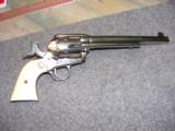 Colt Single Action Army 3rd Generation, Nickel, Ivory Grips - 8 of 11
