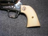 Colt Single Action Army 3rd Generation, Nickel, Ivory Grips - 3 of 11