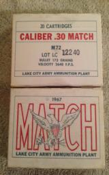 11 boxes (220 rounds)of (1967) Lake City Army Plant Match ammo 30-06 - 1 of 1