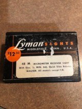 Lyman WJS TARGET Long Shank peep sight complete - 1 of 15
