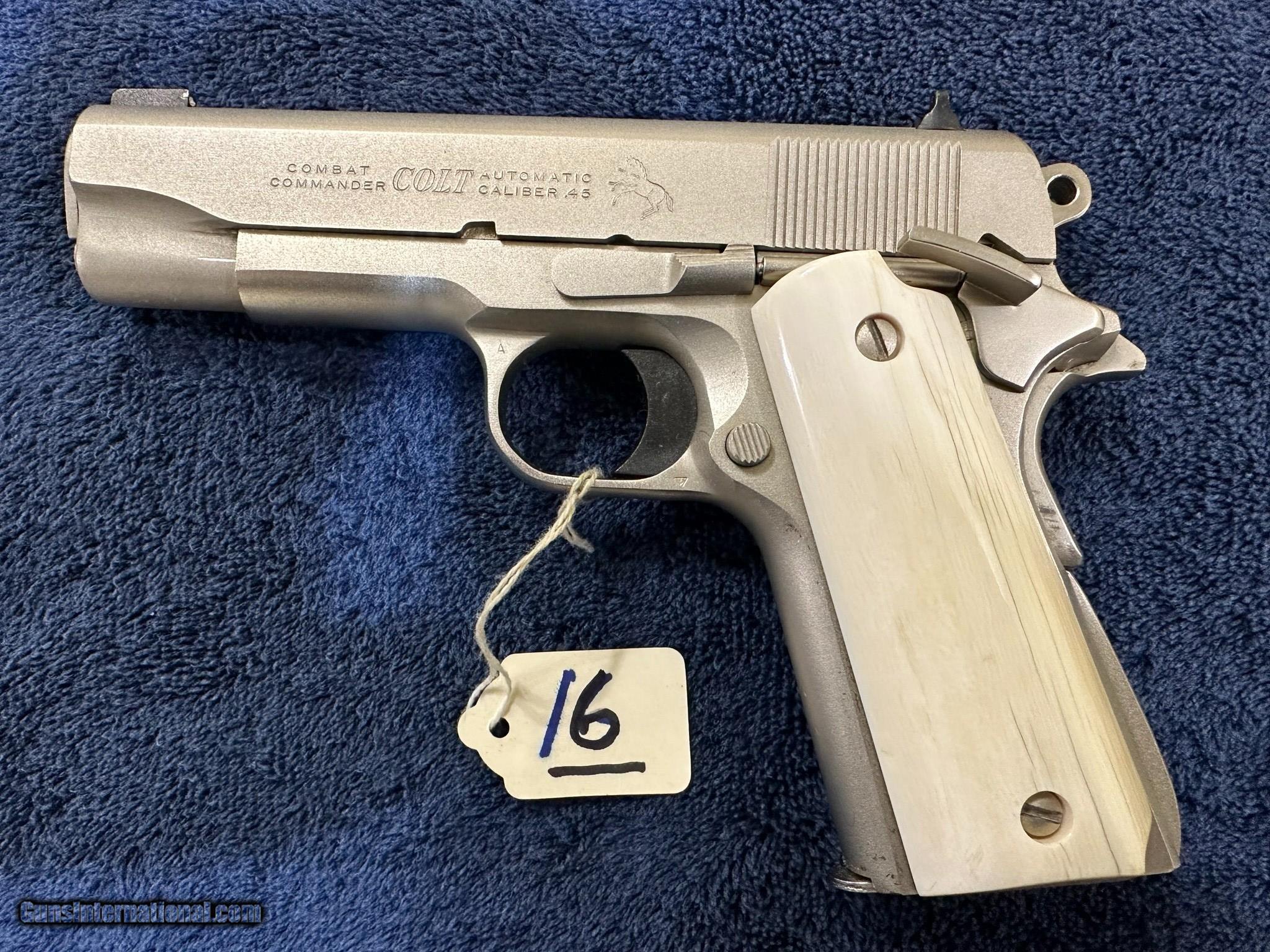 Colt Combat Commander Series 70 Satin Nickle For Sale 1687