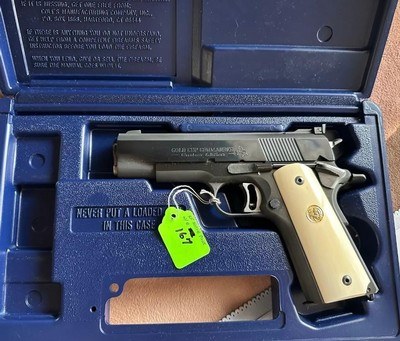 NIB Series 80 GOLD CUP COMMANDER w/ Genuine Ivory grips Mint Blue steel