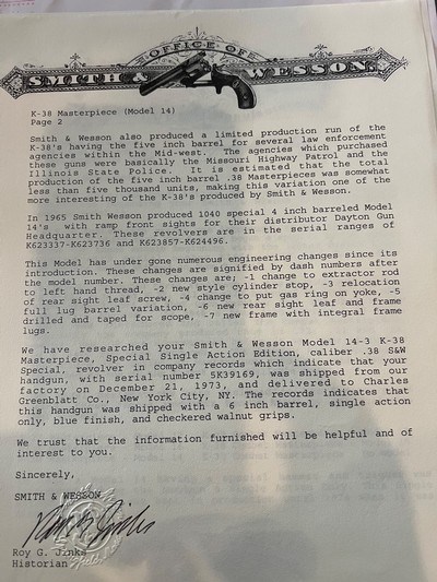 Smith & Wesson K-38 with Factory Single Action Only Option - Image 10 of 10