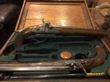 H.W. Mortimer London Flintlock Conversion Dueling Pistols - 3 of 10