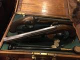 H.W. Mortimer London Flintlock Conversion Dueling Pistols - 7 of 10