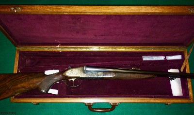 Aug. Lebeau Courally .375 H&H Sidelock Ejector Double Rifle Janssen Engraved With Case 375 HH