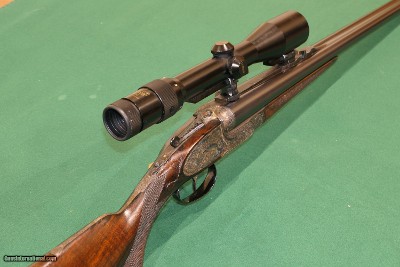 Aug. Francotte .375 H&H Engraved and Case-Hardened Sidelock Double Rifle With Scope 24
