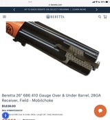 Beretta 686, 410 barrels for 28ga frame - 2 of 5