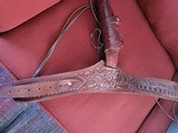 Floral carved Single Action COLT Style SSA Double Revolver Holster rig for sale 44 45 - 9 of 11