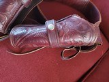 Floral carved Single Action COLT Style SSA Double Revolver Holster rig for sale 44 45 - 2 of 11