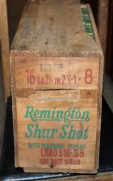 Abercrombie & Fitch Full 20 Box Wooden Case of Remington Shurshot 16ga
- 6 of 8