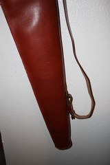 Vintage Leather Full Length Shotgun Gun Case - 9 of 15