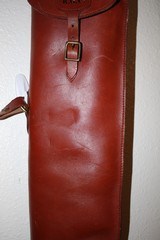 Vintage Leather Full Length Shotgun Gun Case - 3 of 15