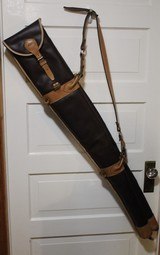 Leather Full Length Two Gun English Style Shotgun Cases - 2 of 18