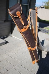Leather Full Length Two Gun English Style Shotgun Cases - 2 of 10