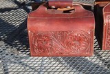 Alex Kerr and George Lawrence Tooled Leather Shotgun Shell Cases - - 2 of 11