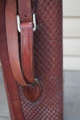 H.H Heiser Fully Tooled Leather Shotgun Case - NICE! - 4 of 19