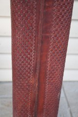 H.H Heiser Fully Tooled Leather Shotgun Case - NICE! - 13 of 19