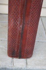 H.H Heiser Fully Tooled Leather Shotgun Case - NICE! - 14 of 19