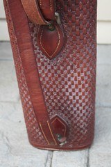H.H Heiser Fully Tooled Leather Shotgun Case - NICE! - 5 of 19