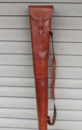 Leather Full Length Two Gun English Style Shotgun Cases - 1 of 13