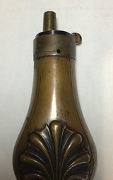 Small antique mid-1800s Colt or Remington brass powder flask - 6 of 6