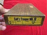 Like New Colt Trooper MK III nickel
.357 magnum w/original box & papers - 13 of 15