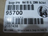 SAVAGEModel 93/ GL22 MAGNUM"LEFT HAND BOLT ACTION" - 1 of 15