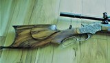 Custom Stevens 25-21 Schuetzen Rifle - 3 of 9