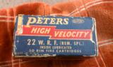 .22 W.R.F. Ammo Remington Peters Special.
Made by DuPont.
Rare and Collectible - 1 of 2