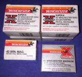Super-X 45 Winchester Mag. & 45 Winchester Mag. 260 Gr. Hollow Soft Point 20 Centerfire Pistol-Revolver Cartridges - 1 of 1