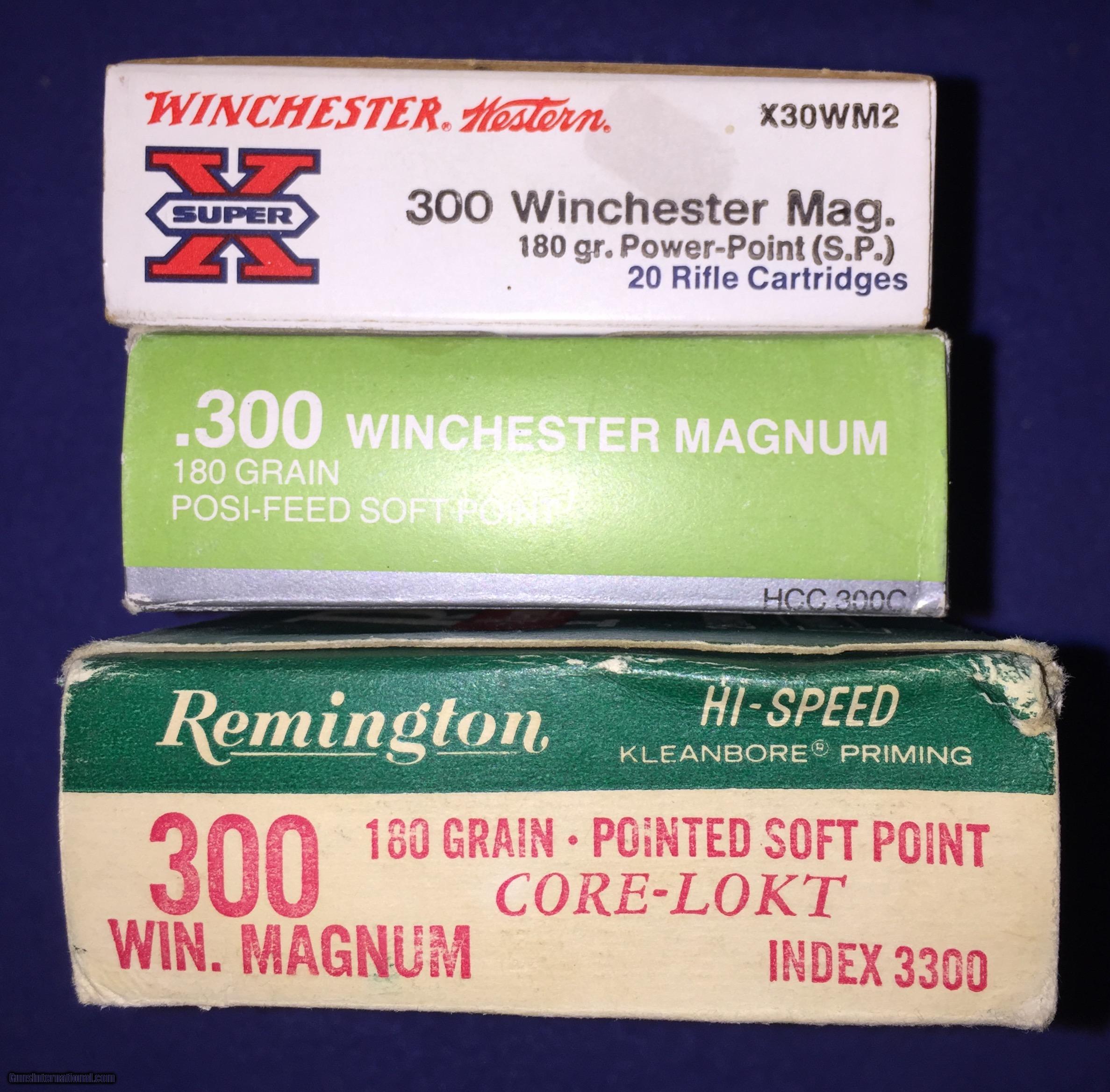 .300 Winchester Mag. 180 Gr. SP Winchester Western, Hansen Cartridge ...