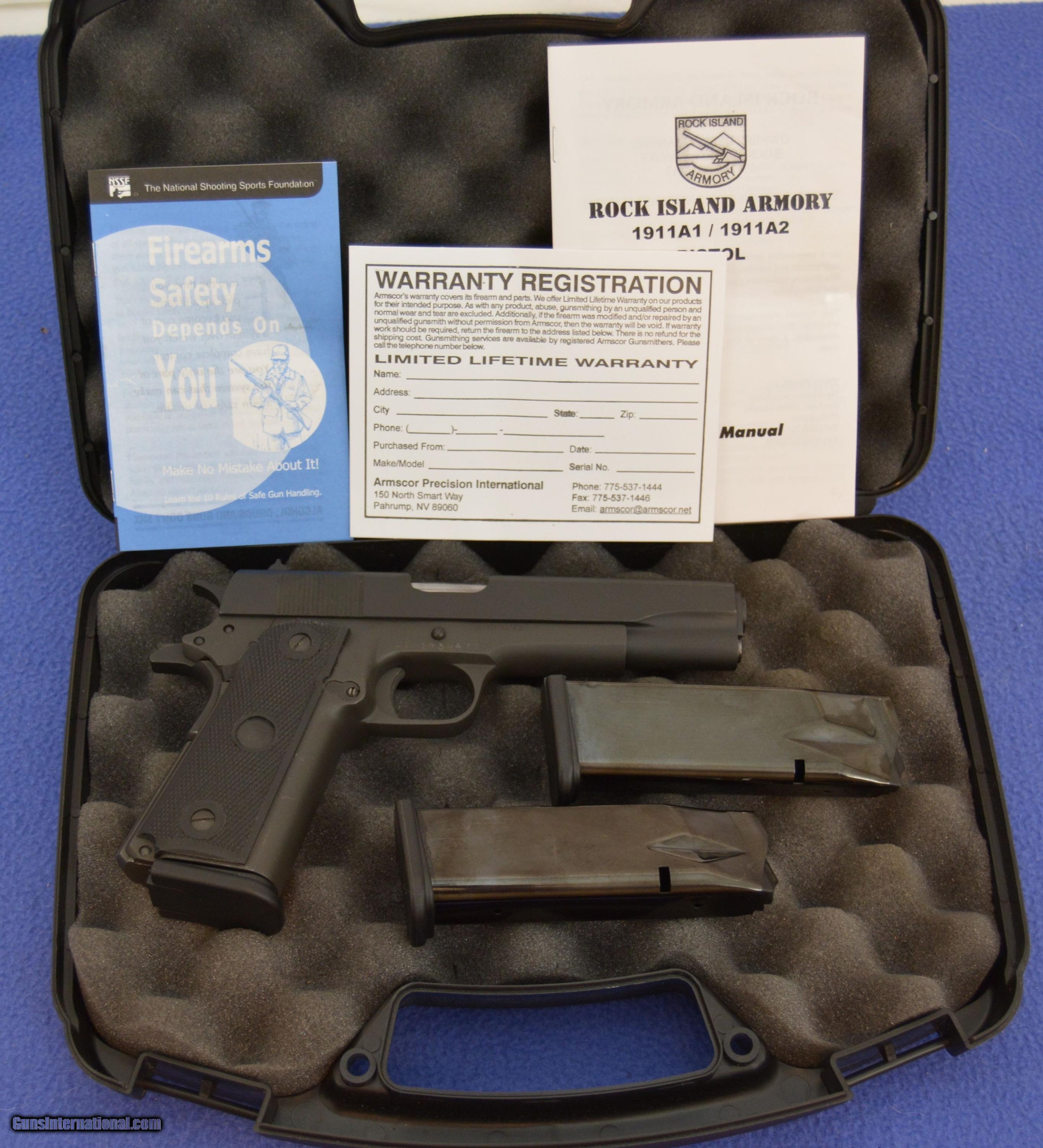 Rock Island Armory M1911 A2 Fs 45 Acp Hi Cap 2033