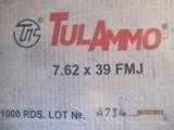 Tula 7.62 x 39 (AK)
AMMO IN STOCK
31MARCH13 - 1 of 2