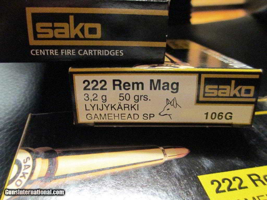 Sako 222 Rem Mag ammo