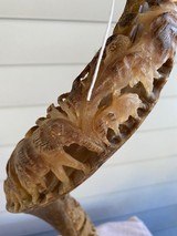 Kudu Horn Carved with Elephants - 3 of 6