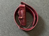 Leather Tooled Western Belt and Holster