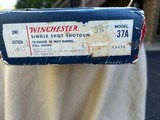 NIB Winchester Model 37A single shot shotgun 12 Gauge, 30 NIB Winchester Model 37A single shot shotgun 12 Gauge, 30